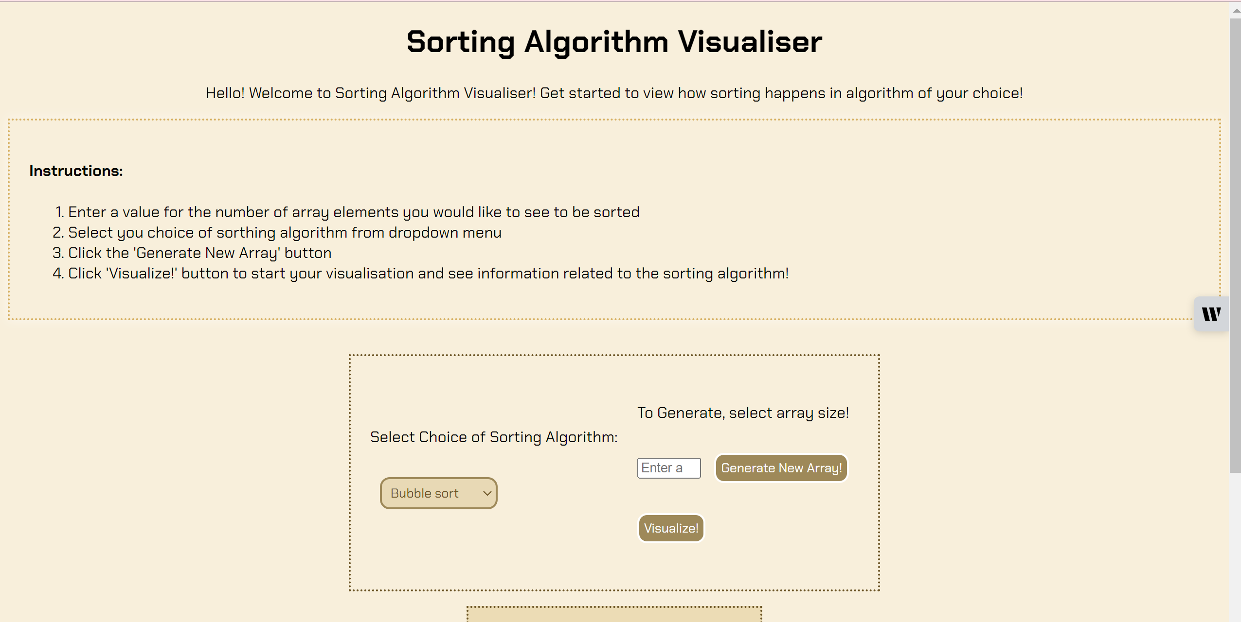 Sorting Algorithm Visualizer